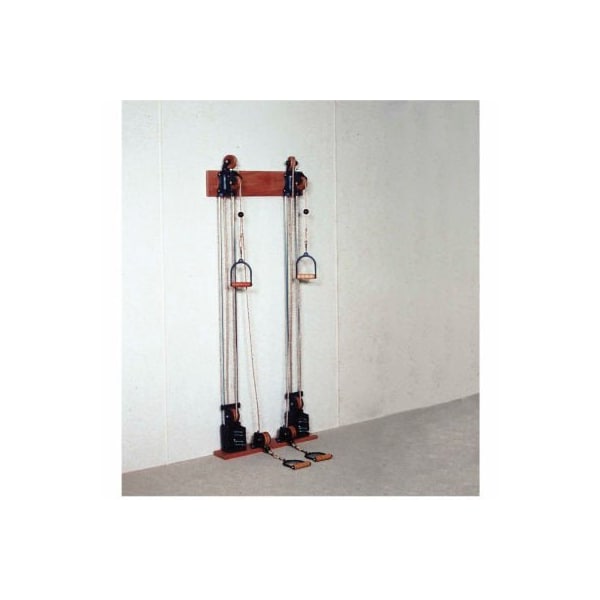 Fabrication Enterprises Double Handle Chest/Floor Weight Pulley System with Dual Weight Stack, 10 x 2.2 lb. Weights 10-0661 - main